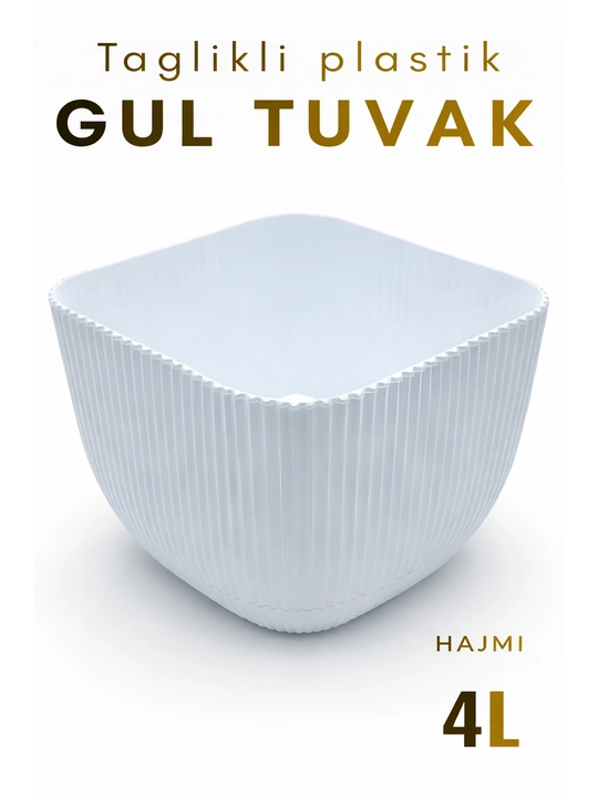 Gullar uchun tuvak, uy, bog uchun taglikli kashpo - 