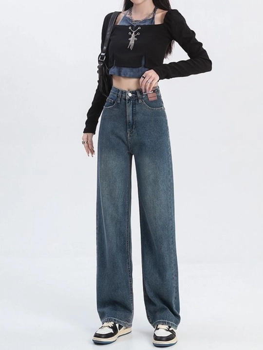 Ayollar uchun jinsi shim, keng jinsi shimlar oversize