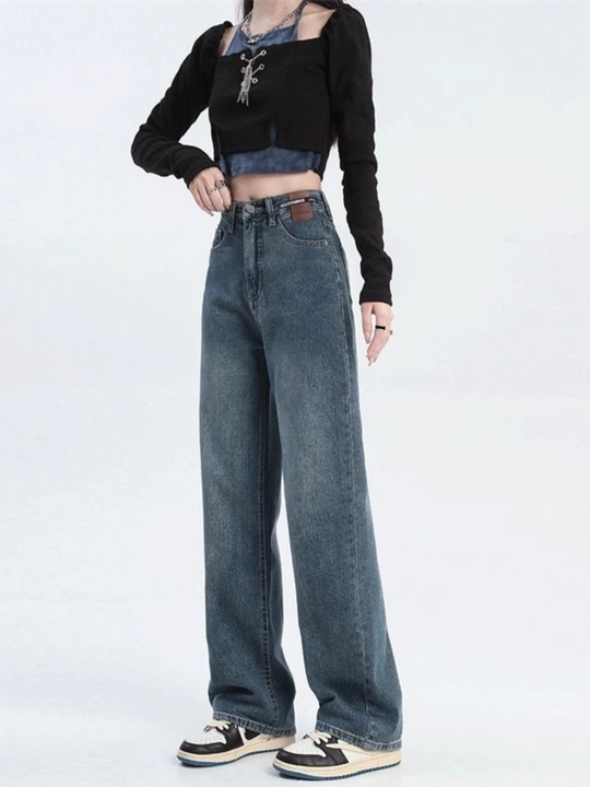Ayollar uchun jinsi shim, keng jinsi shimlar oversize