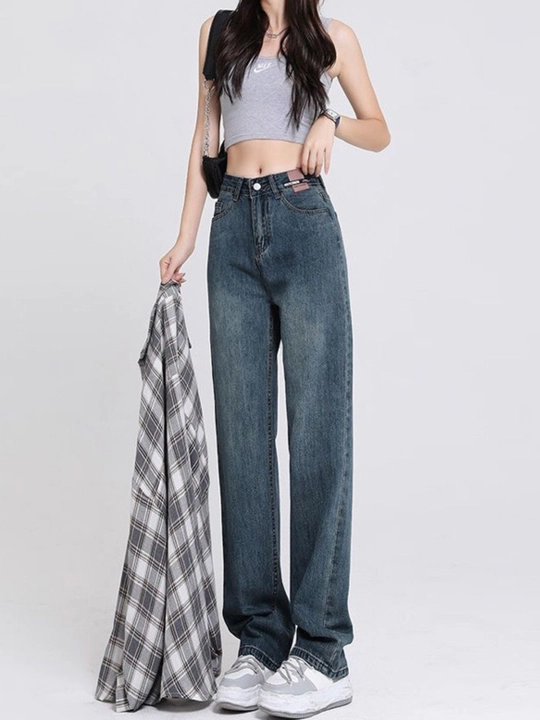 Ayollar uchun jinsi shim, keng jinsi shimlar oversize