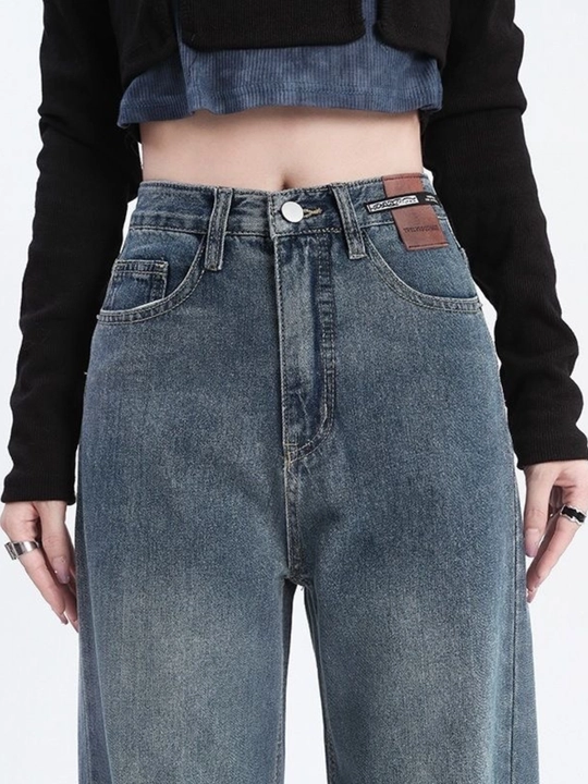 Ayollar uchun jinsi shim, keng jinsi shimlar oversize