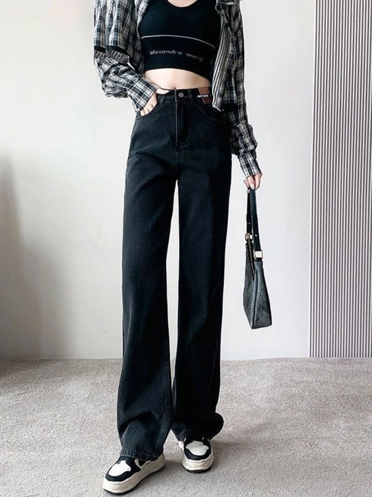 Ayollar uchun jinsi shim, keng jinsi shimlar oversize