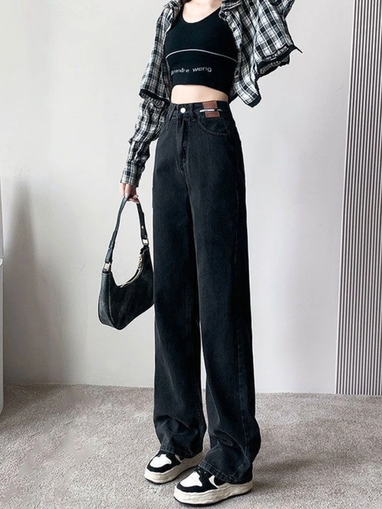Ayollar uchun jinsi shim, keng jinsi shimlar oversize