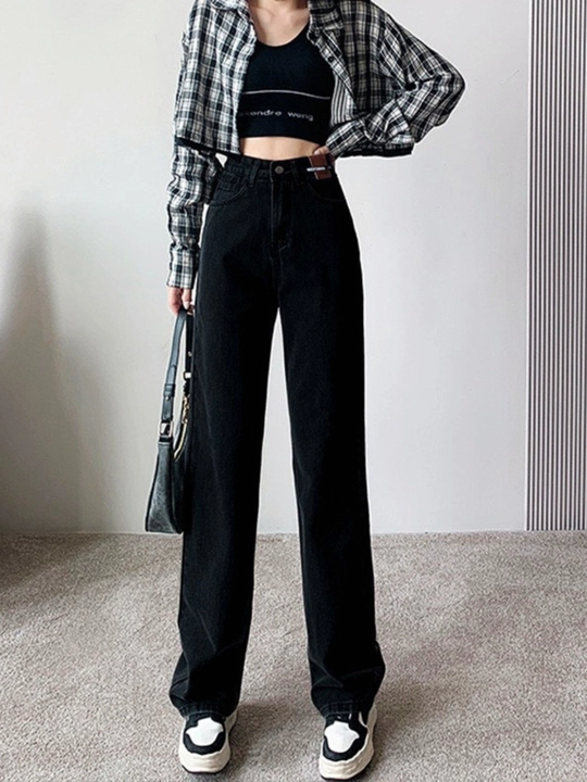 Ayollar uchun jinsi shim, keng jinsi shimlar oversize