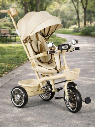 Детская коляска - велосипед SmartRide Mama control, 3 в 1 — KIDDRIV-VLFT-ЖЕЛТ