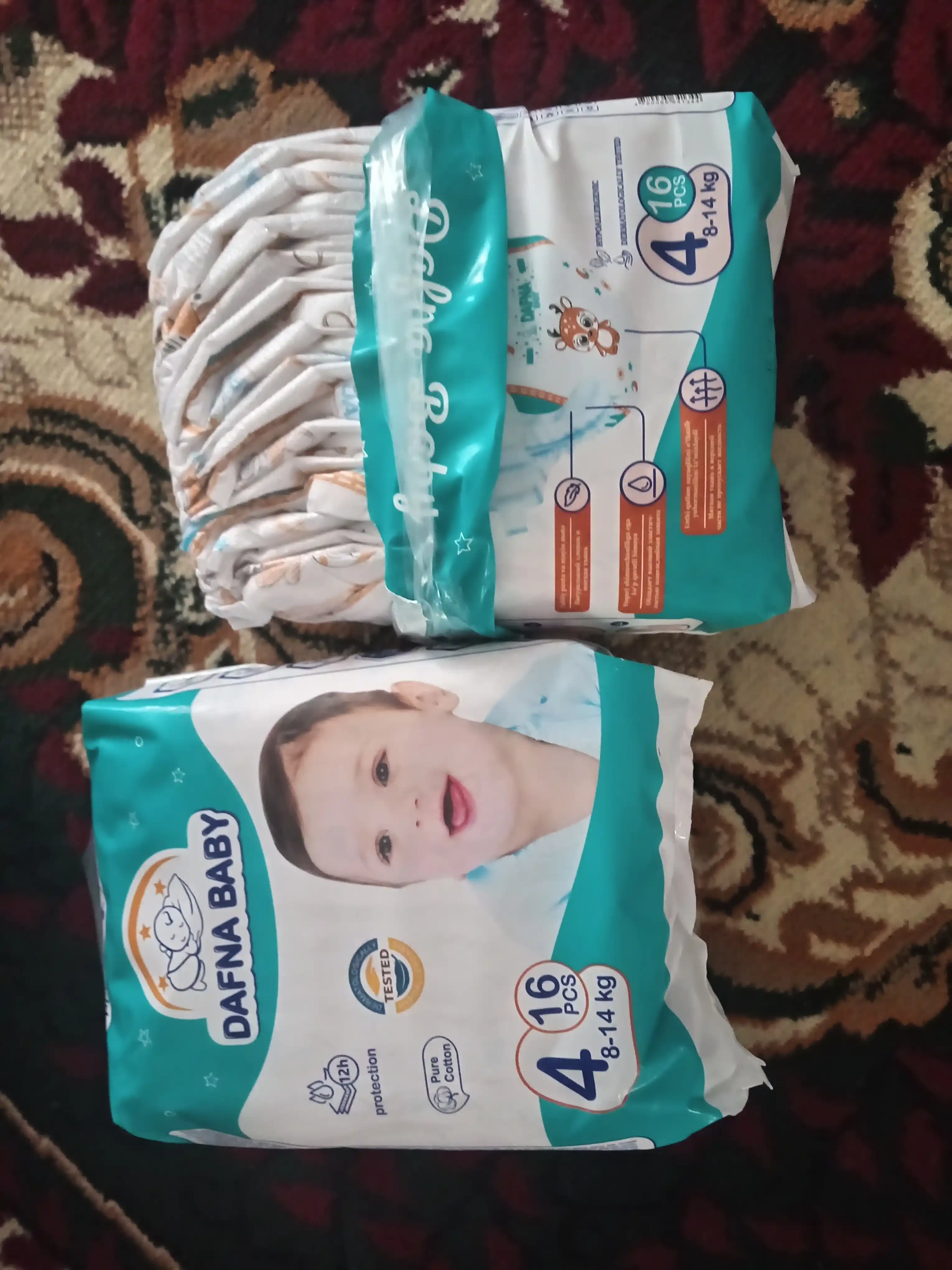 Детские подгузники, Dafna baby 1, 2, 3, 4, 5, 6 мини