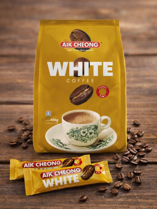 Кофе Aik Cheong, White Coffee, сливочный, растворимый, 3 в 1, 456г
