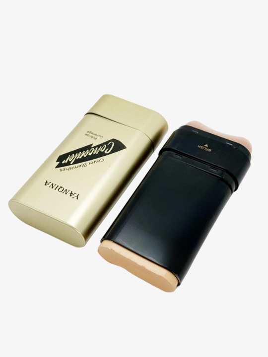 Yanqina Concealer — консилер, тональный крем для лица, 2 в 1, стик и мягкая щёточка, 22 г