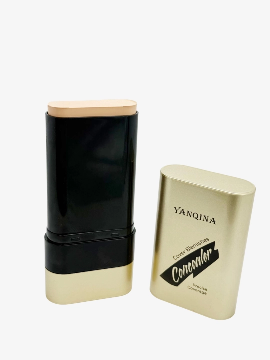 Yanqina Concealer — консилер, тональный крем для лица, 2 в 1, стик и мягкая щёточка, 22 г