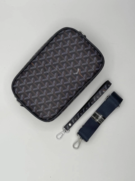 Goyard naqshli erkaklar yelkama sumkasi