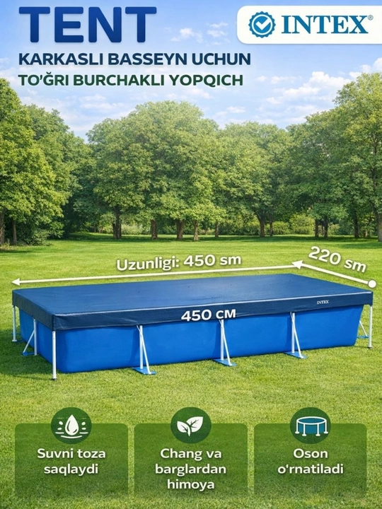 Intex basseyn uchun himoya tenti 450×220 sm - 