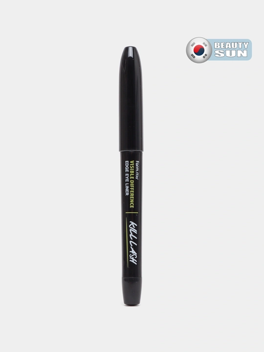 Подводка-фломастер для глаз, FarmStay, оттенок Чёрный, Visible Difference Edge Eye, 1 г
