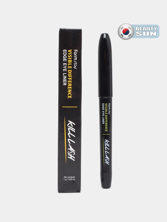 Подводка-фломастер для глаз, FarmStay, оттенок Чёрный, Visible Difference Edge Eye, 1 г