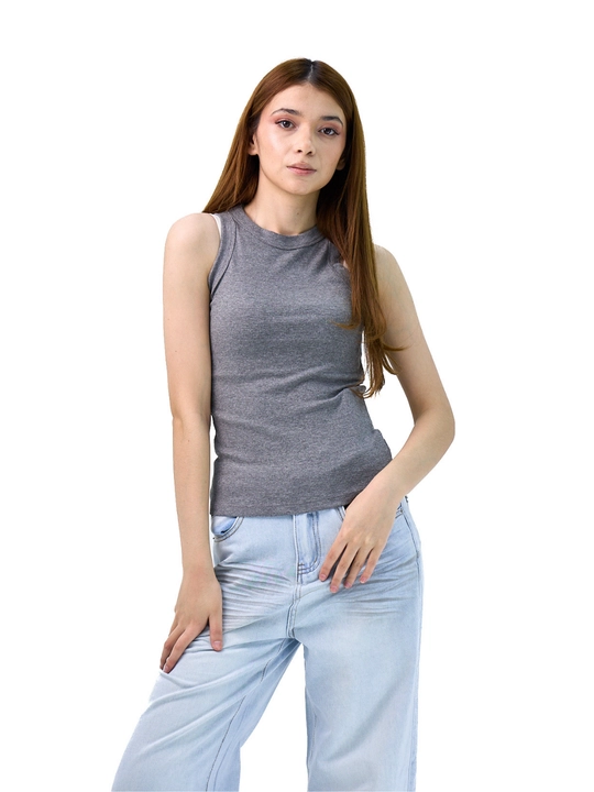 Ayollar bazaviy maykasi top paxta, yengsiz, M/L/XL, kundalik kiyim uchun - 