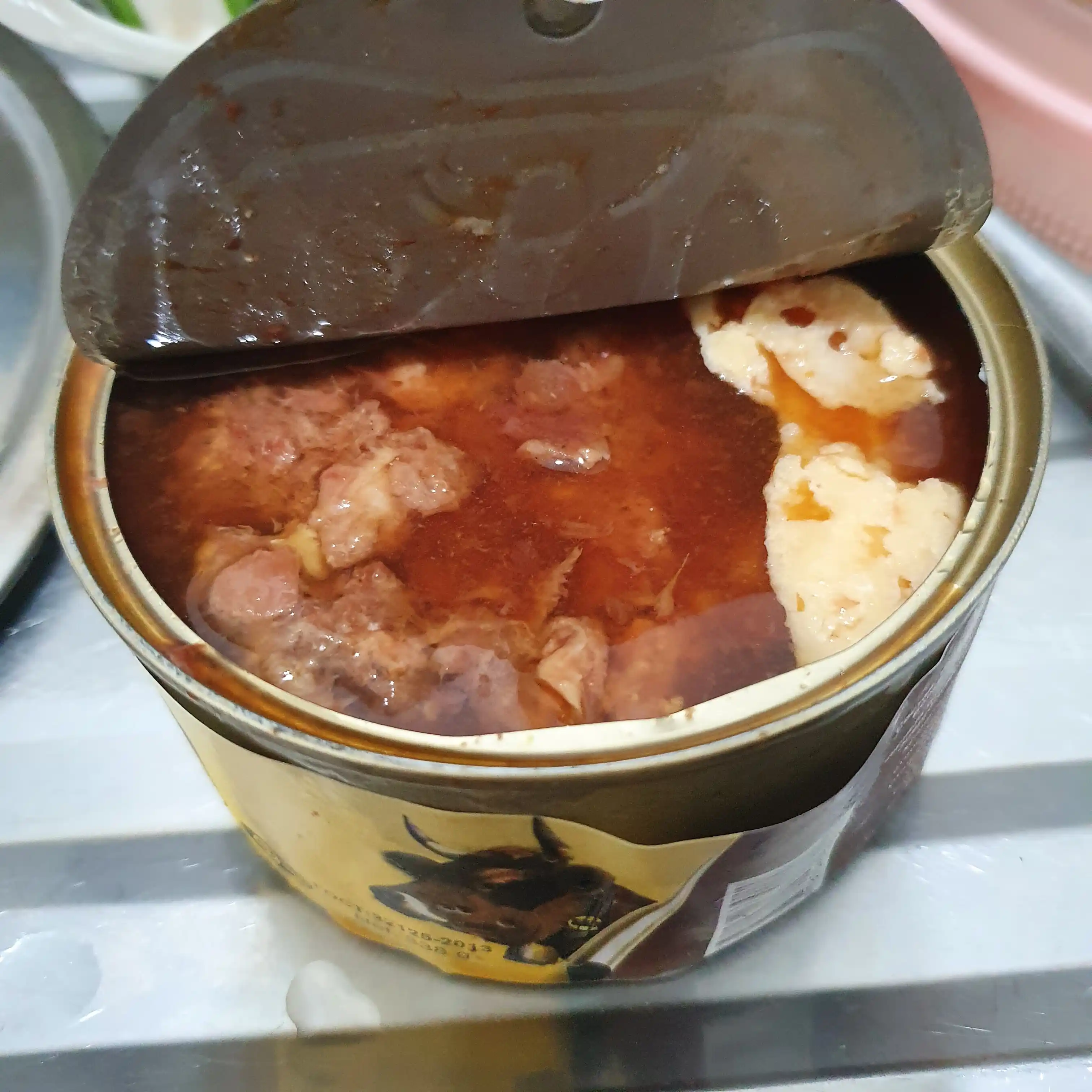 Dimlangan mol go'shti bo'laklari, yuqori sifatli, 338 g