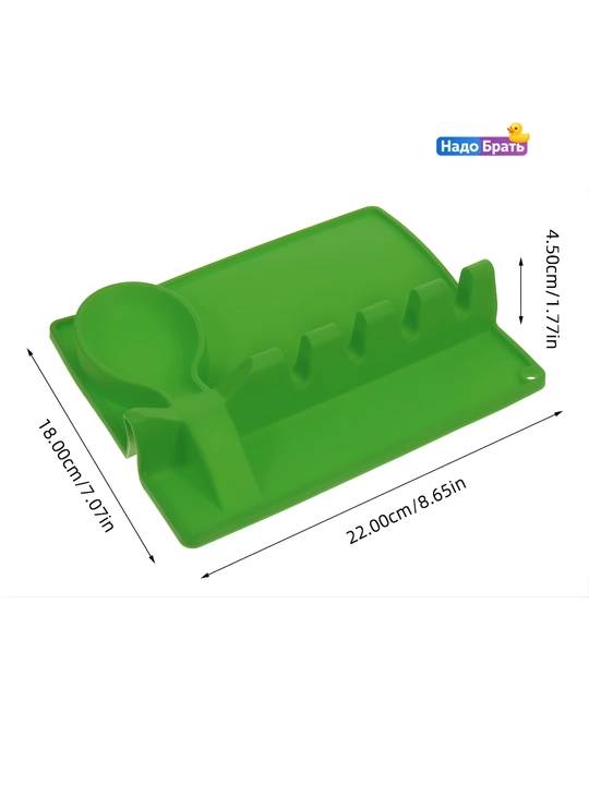 Silikon qoshiq tagligi 6 bo‘limli, oshxona anjomlari uchun ushlagich