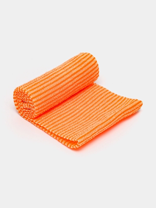 Koreys massaj mochalkasi badan uchun o'rtacha qattiqlik Shower Towel, Happy & Clean Day