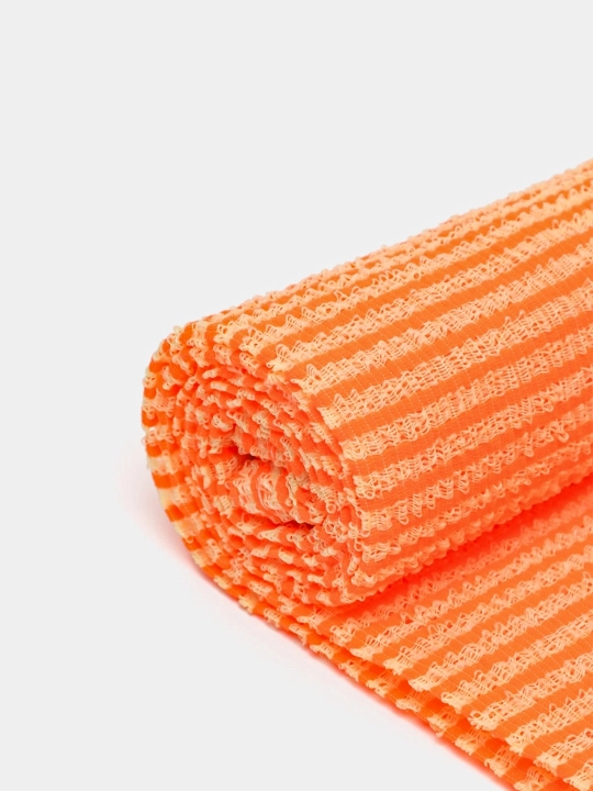 Koreys massaj mochalkasi badan uchun o'rtacha qattiqlik Shower Towel, Happy & Clean Day