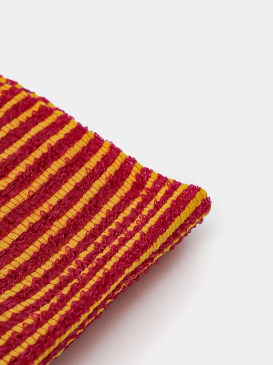 Koreys massaj mochalkasi badan uchun o'rtacha qattiqlik Shower Towel, Happy & Clean Day
