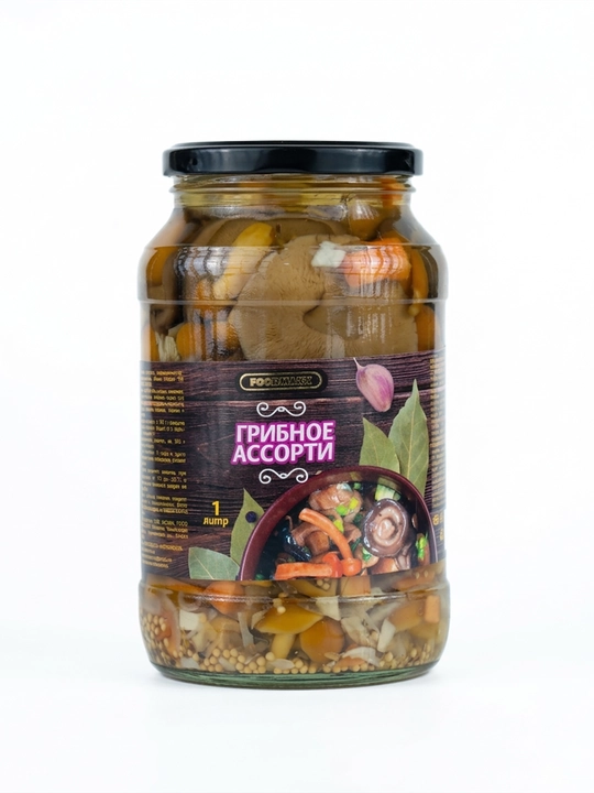 Ассорти грибное FOODMAXX маринованное 1000 мл - 