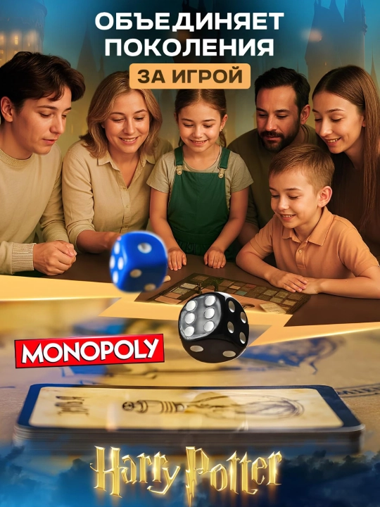 Garri Potter Monopoliyasi bolalar va kattalar uchun rivojlantiruvchi stol o‘yini