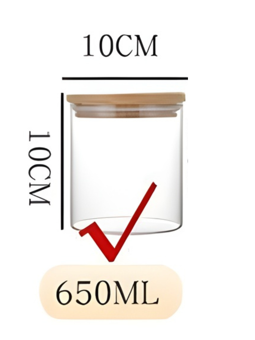 Контейнер для сыпучих продуктов, банка стекло, 1 шт