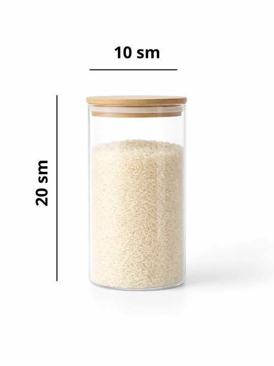 Контейнер для сыпучих продуктов, банка стекло, 1 шт