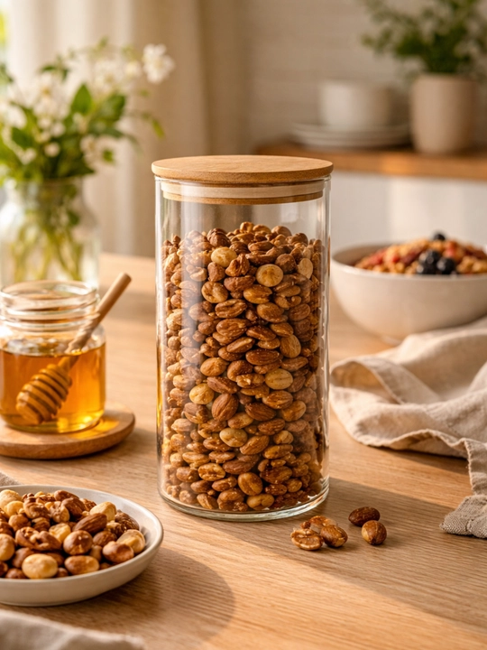 Контейнер для сыпучих продуктов, банка стекло, 1 шт
