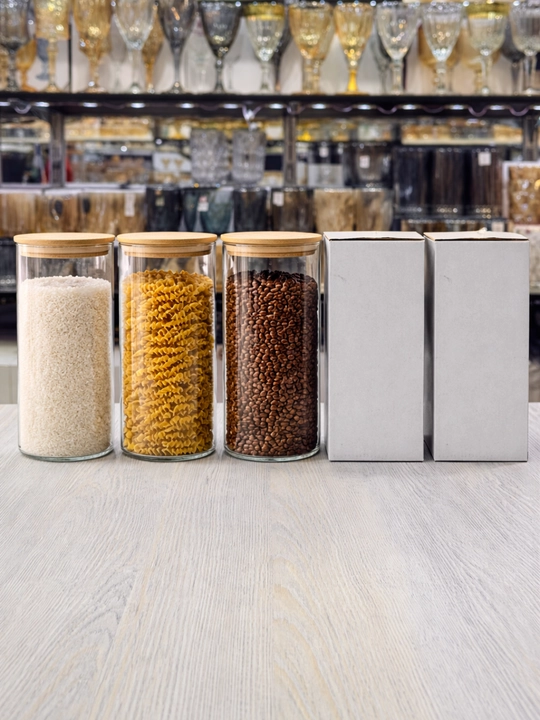 Контейнер для сыпучих продуктов, банка стекло, 1 шт