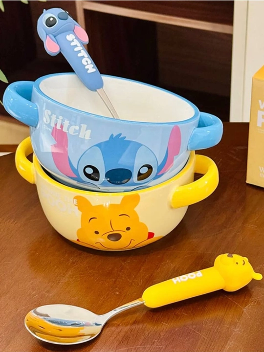 Stich va Lilo, Vinni Pux multfilm qahramonlari tasvirlangan qoshiqli kosa, 400 ml