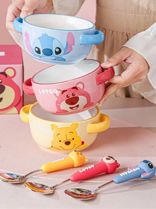 Stich va Lilo, Vinni Pux multfilm qahramonlari tasvirlangan qoshiqli kosa, 400 ml