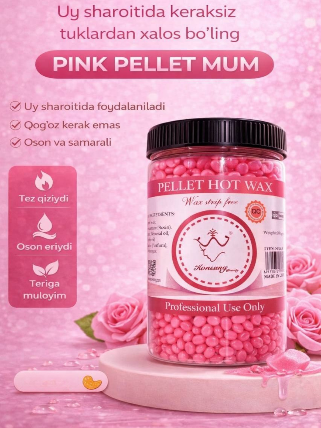 Granulalardagi depilatsiya mumi 200 g, 300 g, 500 g - 