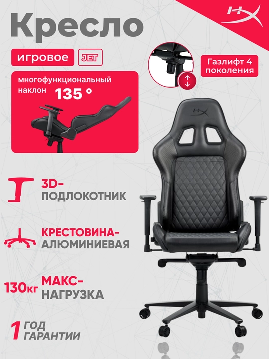 Игровое кресло HyperX JET Black 367521 - 