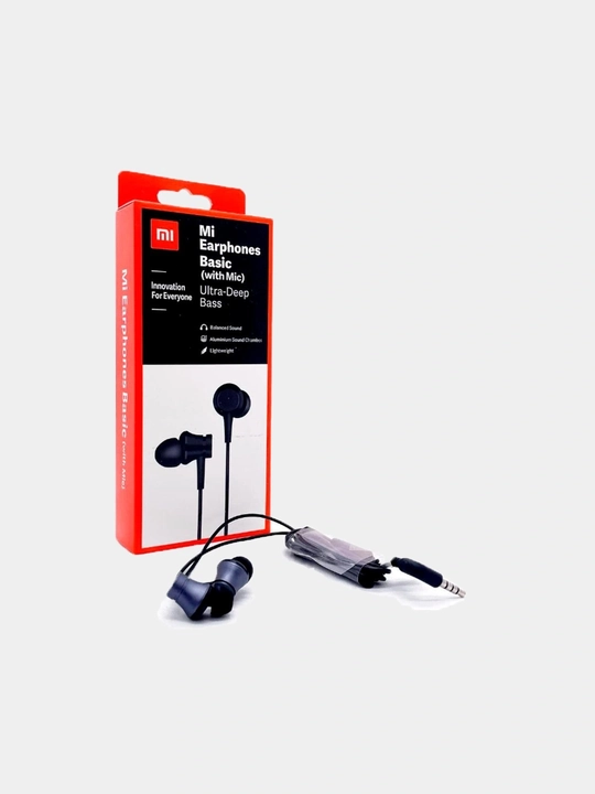 Наушники Xiaomi Mi Earphones Basic с микрофоном, проводные, глубокий бас