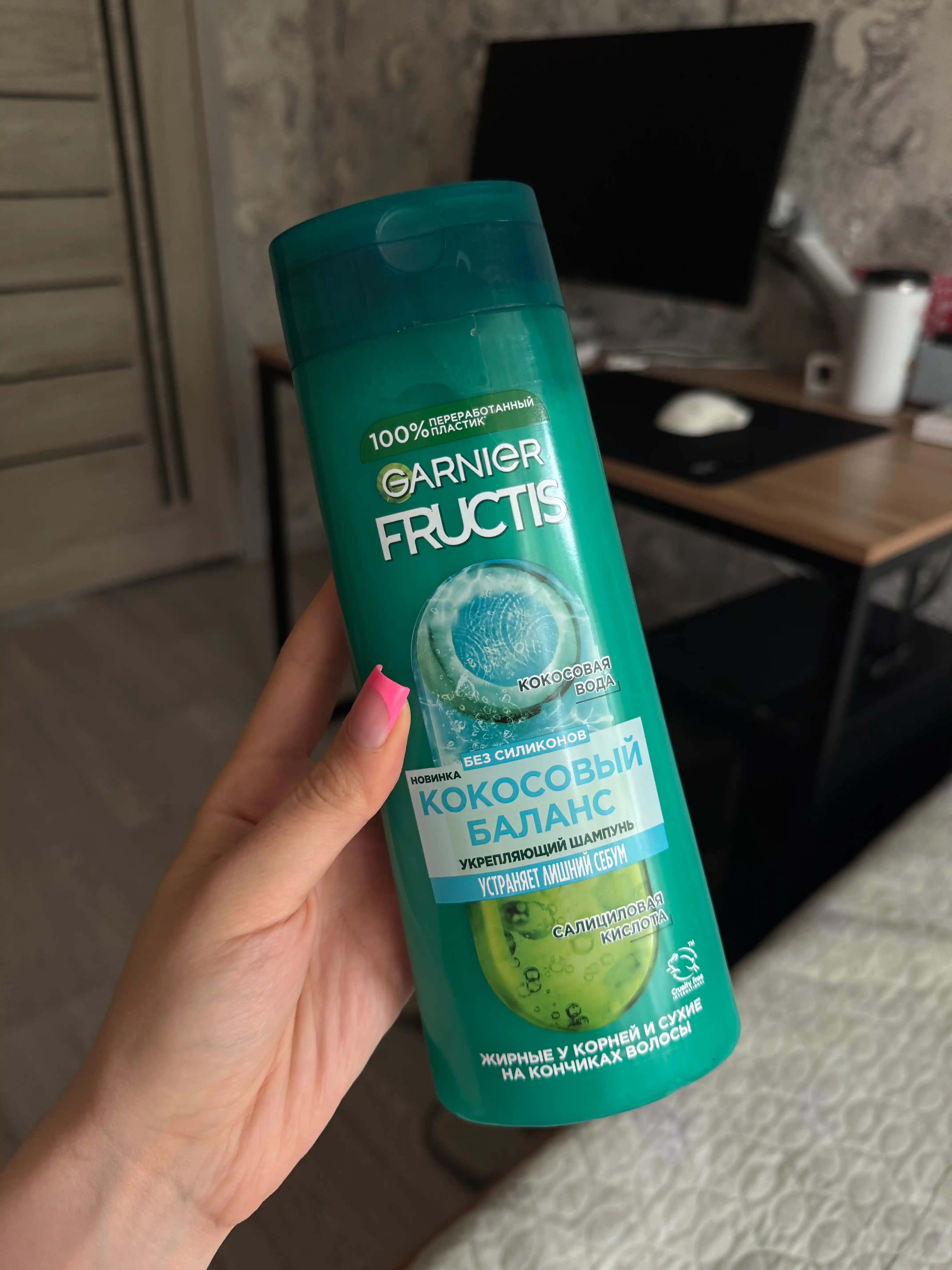 Garnier Fructis mustahkamlovchi shampun Fructis, kokos yong'og'i balansi, 400 ml
