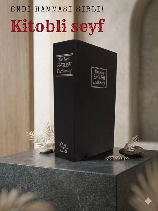 Kitob shaklidagi seyf, estetik seyf, kitobxonlarga, tug`ilgan kun uchun sovg`a