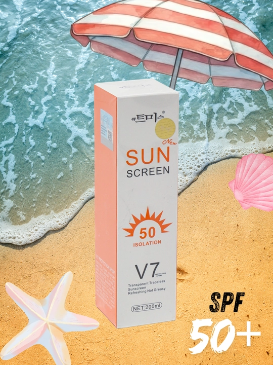 Quyoshdan himoyalovchi krem, V 7 spray, SPF, yuz va tana uchun kremi, oqartirish, 50+ spf