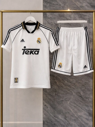 Ретро формы Real Madrid и Barcelona, качественные, размеры M–XXL — SCATO-RETROBARCAREAL-БЕЛЫЙ-M