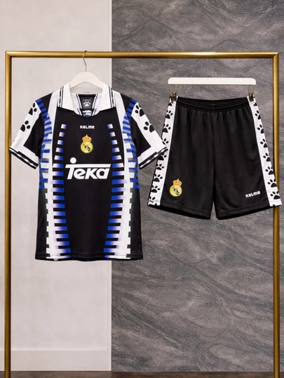 Ретро формы Real Madrid и Barcelona, качественные, размеры M–XXL — SCATO-RETROBARCAREAL-ЧЕРНСТЕ-XXL