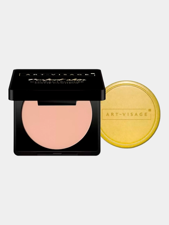 Пудра для лица ART-VISAGE PERFECT SKIN ДЛЯ ЖИРНОЙ И КОМБ КОЖИ РОЗОВЫЙ БЕЖ №213 - 