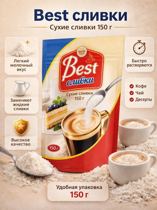 Best Сливки, 150 гр 
