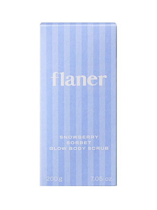 Скраб для тела с эффектом сияния FLANER Snowberry Sorbet Glow Body Scrub, 200 мл