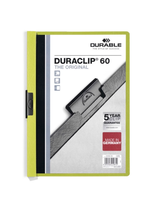 A4 formatdagi qisqichli papka "Durable" DURACLIP, 60 varaq