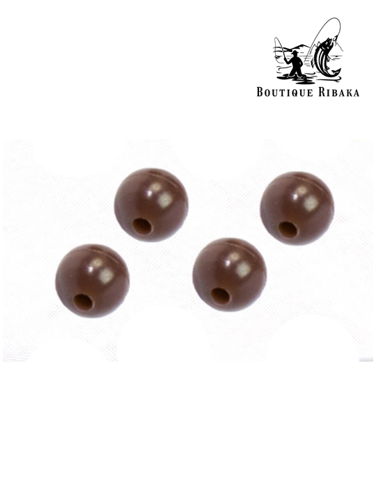Stoporli rezina boncuk KDF 7 mm (jigarrang) - 