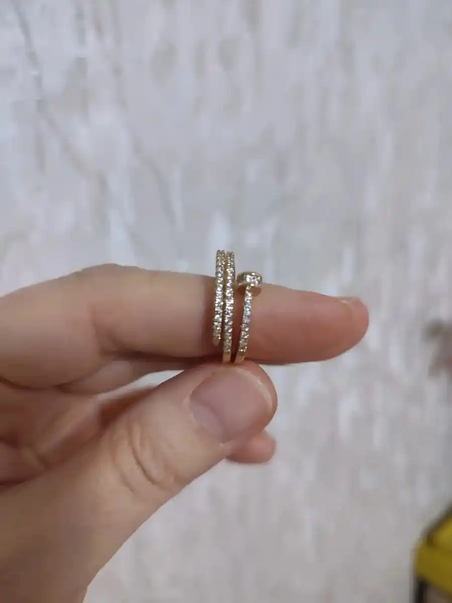 Кольцо женское гвоздь, в стиле картье, колечко гвоздик cartier