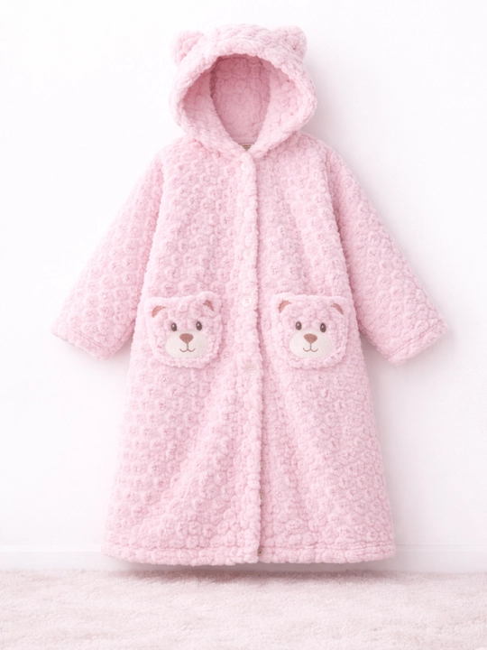 4–8 yosh uchun yumshoq, issiq va qulay bunny xalat – farzandingiz uchun ideal!