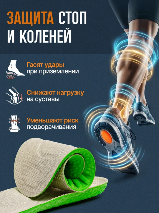 Стельки для обуви AIRSTEP стельки для спорта и интенсивной работы на ногах