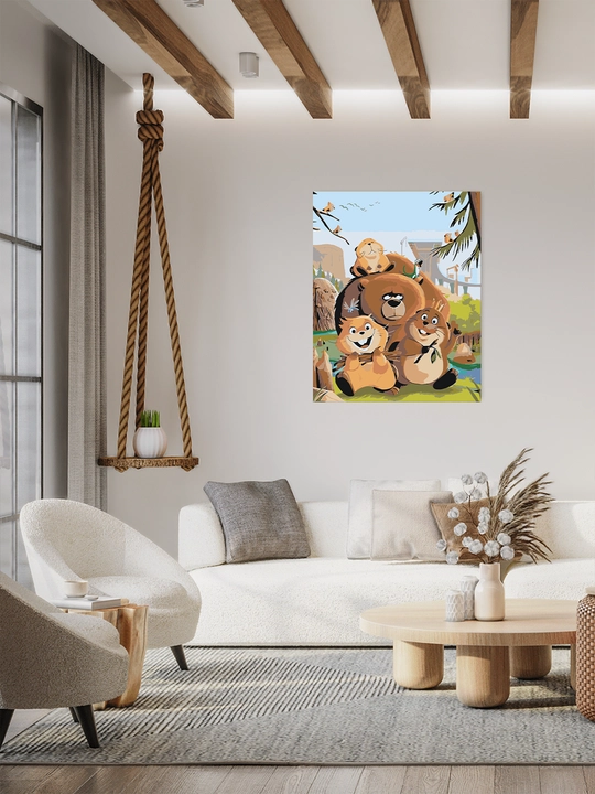 Raqamlar bo'yicha rasm chizish ARTERY "Multfilmlar", 40×50 sm, xolstga bo'yaladigan rasm