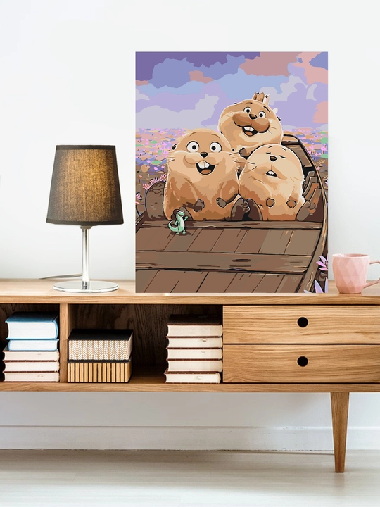 Raqamlar bo'yicha rasm chizish ARTERY "Multfilmlar", 40×50 sm, xolstga bo'yaladigan rasm