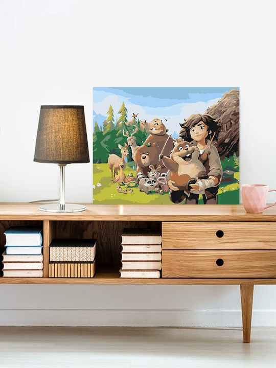 Raqamlar bo'yicha rasm chizish ARTERY "Multfilmlar", 40×50 sm, xolstga bo'yaladigan rasm
